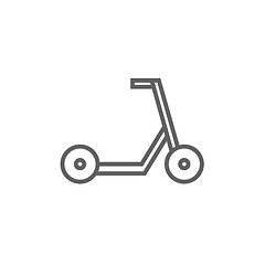 Image showing Kick scooter line icon.