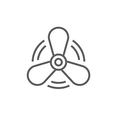 Image showing Boat propeller line icon.