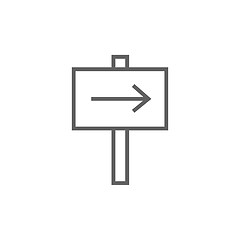 Image showing Travel traffic sign line icon.