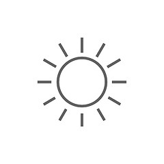 Image showing Sun line icon.