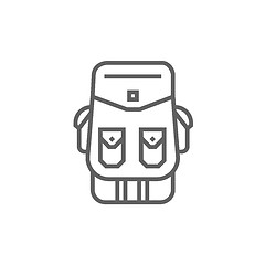 Image showing Backpack line icon.