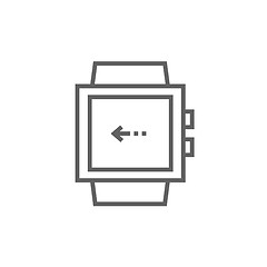 Image showing Smartwatch line icon.