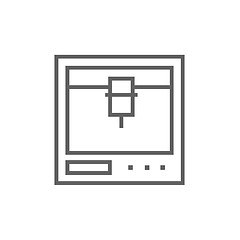 Image showing Tree D printing line icon.