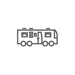 Image showing Motorhome line icon.