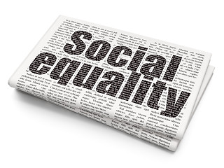 Image showing Politics concept: Social Equality on Newspaper background