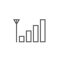 Image showing Mobile phone signal sign line icon.