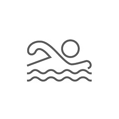 Image showing Swimmer line icon.