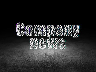 Image showing News concept: Company News in grunge dark room