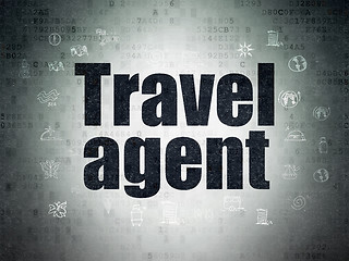 Image showing Tourism concept: Travel Agent on Digital Paper background