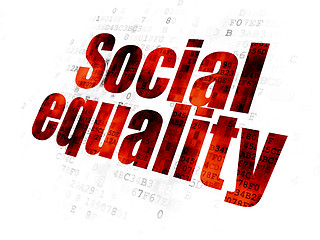 Image showing Political concept: Social Equality on Digital background