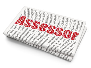 Image showing Insurance concept: Assessor on Newspaper background