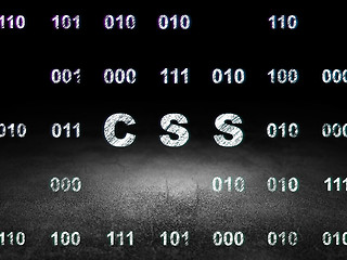 Image showing Programming concept: Css in grunge dark room