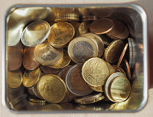 Image showing Many Euro coins