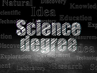 Image showing Science concept: Science Degree in grunge dark room