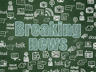 Image showing News concept: Breaking News on School Board background