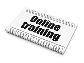 Image showing Studying concept: newspaper headline Online Training
