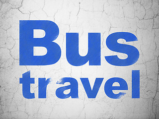 Image showing Tourism concept: Bus Travel on wall background