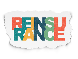 Image showing Insurance concept: Reinsurance on Torn Paper background