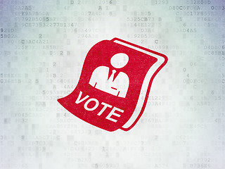 Image showing Politics concept: Ballot on Digital Paper background