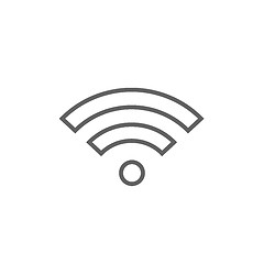 Image showing Wifi sign line icon.