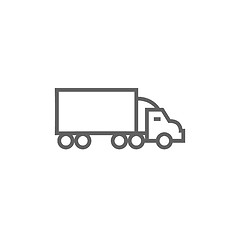 Image showing Delivery truck line icon.