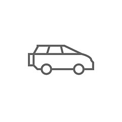 Image showing Minivan line icon.