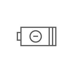 Image showing Low power battery line icon.