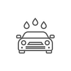 Image showing Car wash line icon.