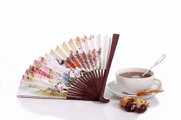 Image showing Tea with fan