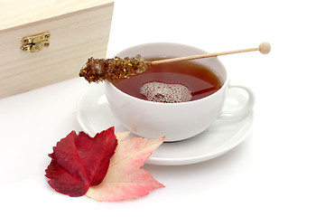 Image showing Tea with sugar