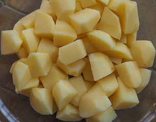 Image showing Diced potato vegetables