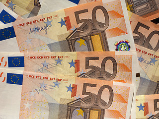 Image showing Fifty Euro notes