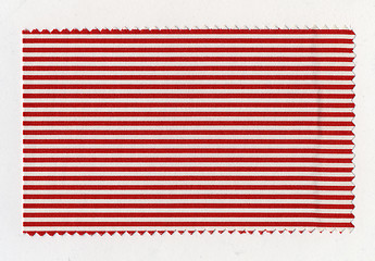 Image showing Red Striped fabric sample