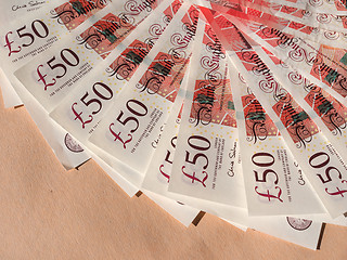 Image showing Fifty Pound notes