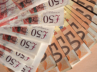 Image showing Euro and Pounds notes