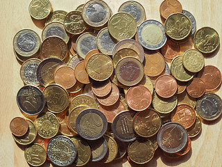 Image showing Many Euro coins