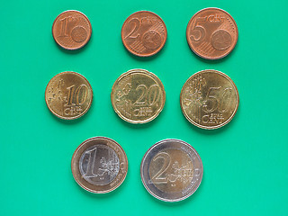 Image showing Euro coins money