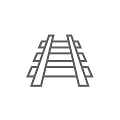 Image showing Railway track line icon.