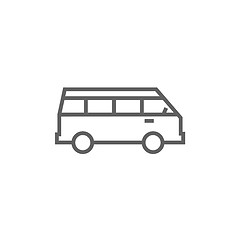 Image showing Minibus line icon.