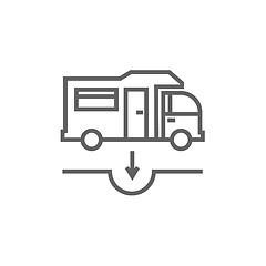 Image showing Motorhome and sump line icon.