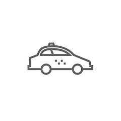 Image showing Taxi car line icon.