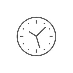 Image showing Wall clock line icon.