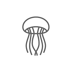 Image showing Jellyfish line icon.