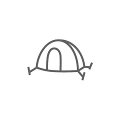 Image showing Tent line icon.