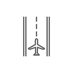 Image showing Airport runway line icon.