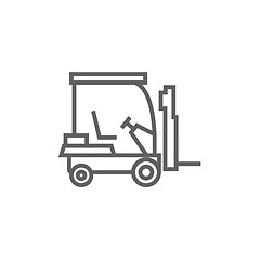 Image showing Forklift line icon.