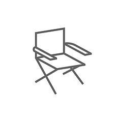 Image showing Folding chair line icon.