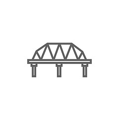 Image showing Rail way bridge line icon.