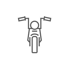 Image showing Motorcycle line icon.