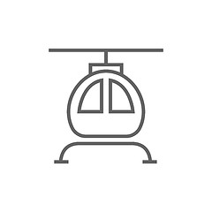 Image showing Helicopter line icon.